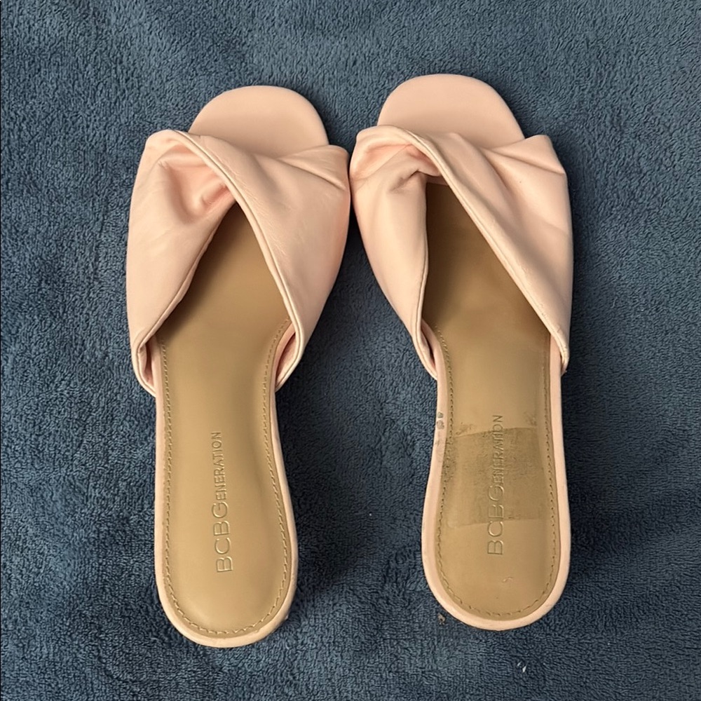 BCBGeneration Women's Pink Slide Sandals